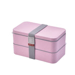 Double Decker Bento Lunch Boxes for Adults and kids, Wheat Straw, 1200ml