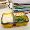 3 Compartments Silicone Bento Lunch Boxes for Adults and Kids