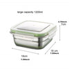 Square Stainless Steel Bento Lunch Boxes  for Adults and Kids, 3 Size