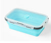Rectangle Silicone Bento Lunch Boxes for Adults and Kids, Collapsible, Microwavable