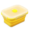Rectangle Silicone Bento Lunch Boxes for Adults and Kids, Collapsible, Microwavable