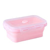 Rectangle Silicone Bento Lunch Boxes for Adults and Kids, Collapsible, Microwavable
