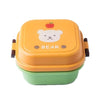 Double Decker Cute School Bento Lunch Boxes for Kids