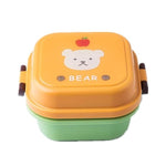 Double Decker Cute School Bento Lunch Boxes for Kids