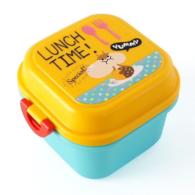 Double Decker Cute School Bento Lunch Boxes for Kids