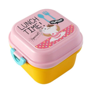 Double Decker Cute School Bento Lunch Boxes for Kids