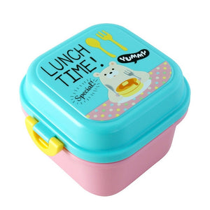Double Decker Cute School Bento Lunch Boxes for Kids
